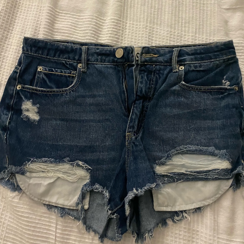 Garage High rise denim shorts - Picture 1 of 3